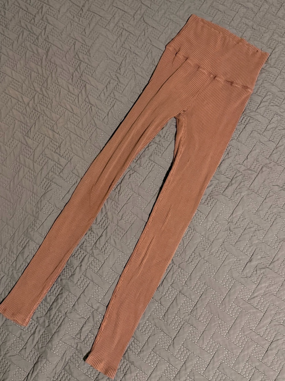 Daily Drills Ribbed High-Waist Leggings - chocolate brown